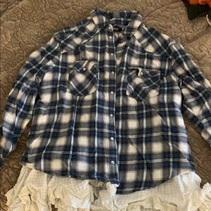 BDG by Urban Outfitters plaid shirt with lace